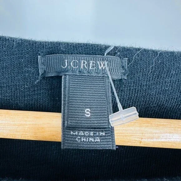 J. Crew Black Ivory Polka Dot Womens Scoop Neck Sequin Top Festive Party Size S - Picture 7 of 9